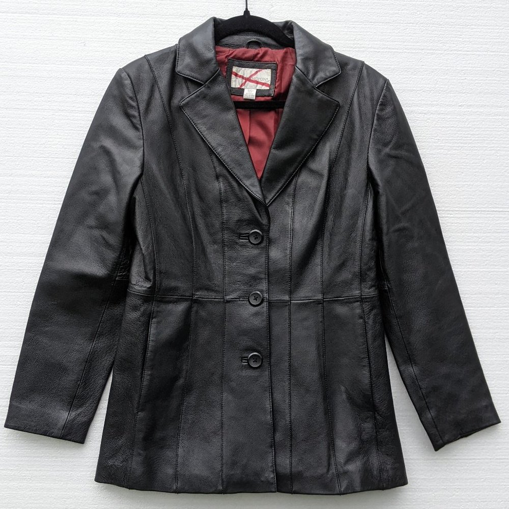 Worthington Black Leather Jacket Size Small